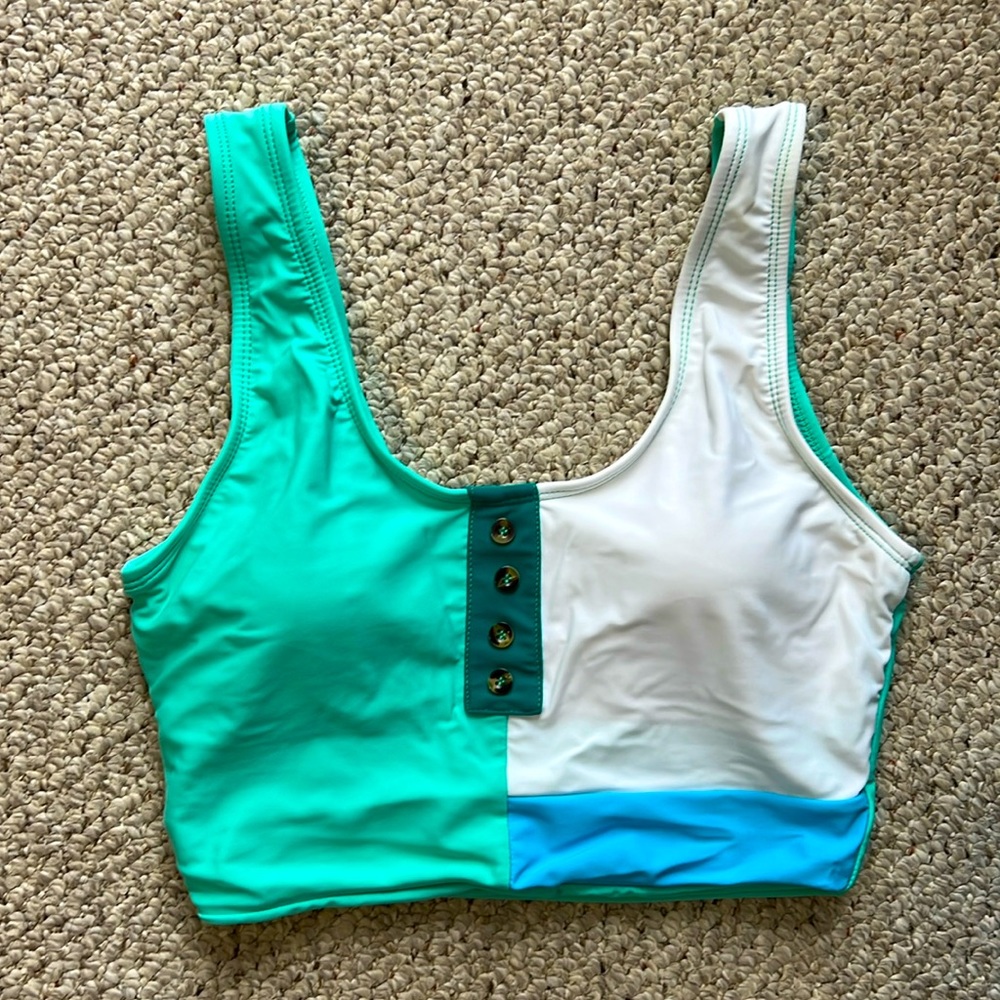 Mint Colorblock Swim Tank